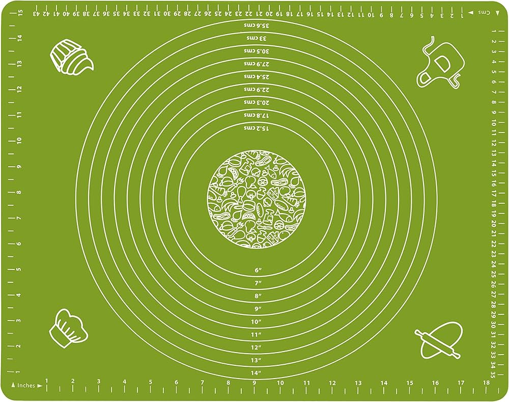 Silicone Baking Mat for Pastry Rolling Dough with Measurements, 19.7" x 15.7" BPA Free Non stick ... | Amazon (US)
