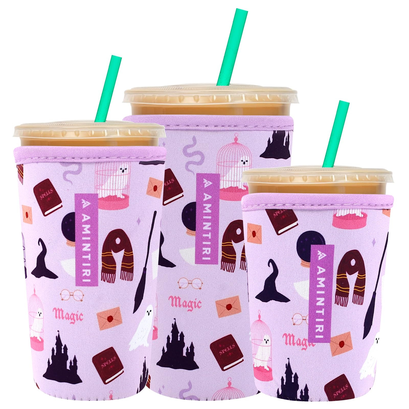 3 Pack Reusable Sleeve for Iced Coffee Cup, Coffee Neoprene Sleeve for Iced&Hot Drinks, Coffee Sl... | Amazon (US)