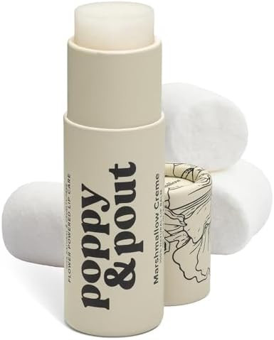 Poppy & Pout Marshmallow Creme Jumbo Lip Balm | All Natural Lip Balms & Moisturizers | Hydrates w... | Amazon (US)