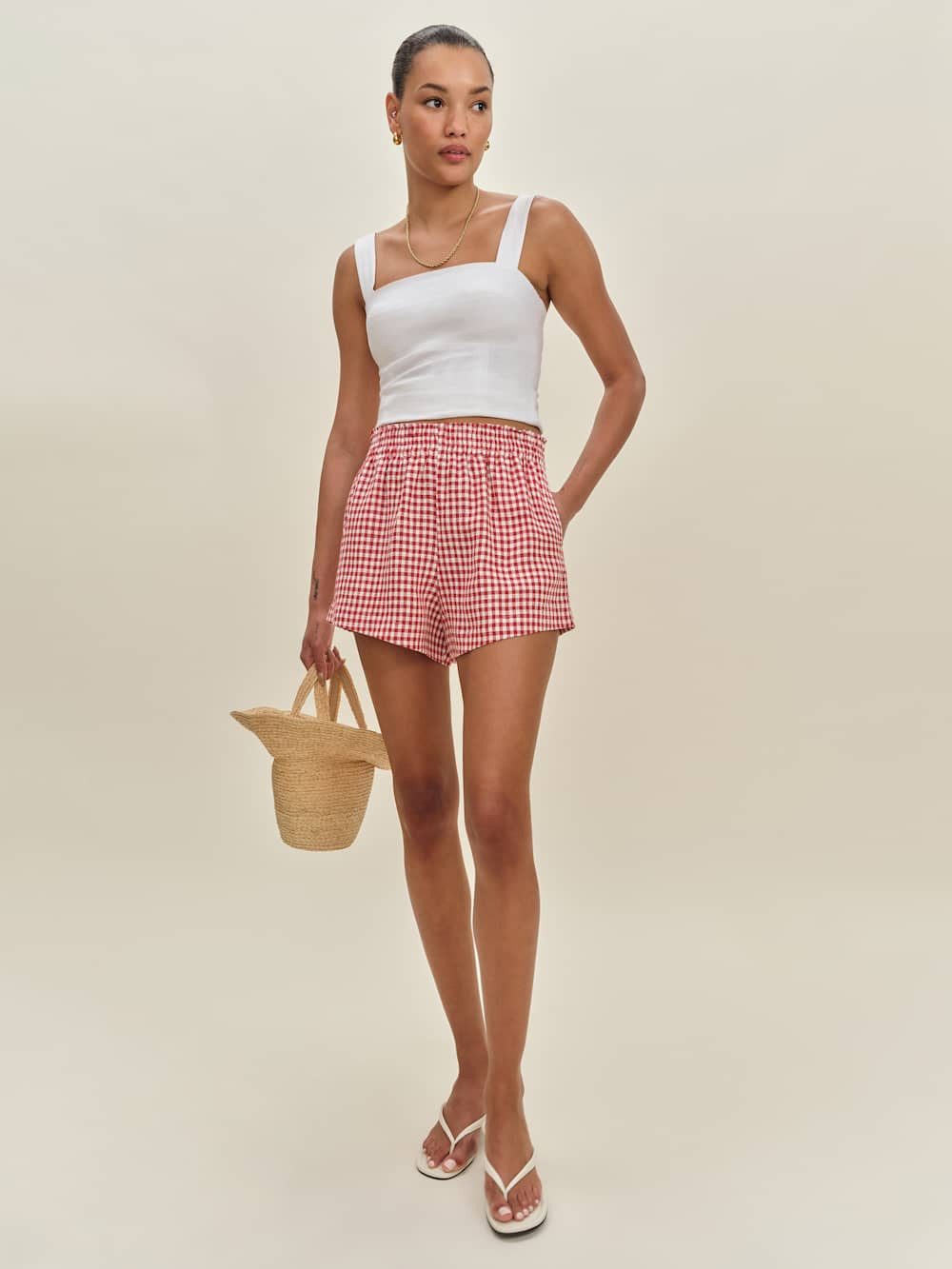 Mila Linen Short | Reformation (Global)