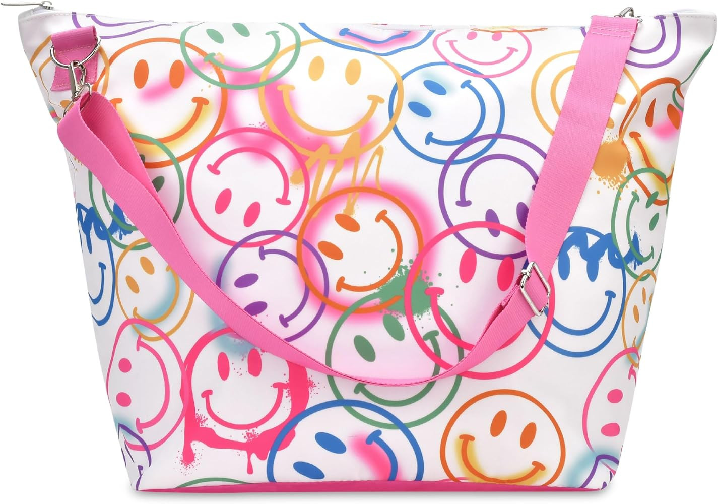 iscream 23.5" x 16" Weekender Travel Tote Bag with Vibrant Nylon Exterior and Adjustable Strap - ... | Amazon (US)