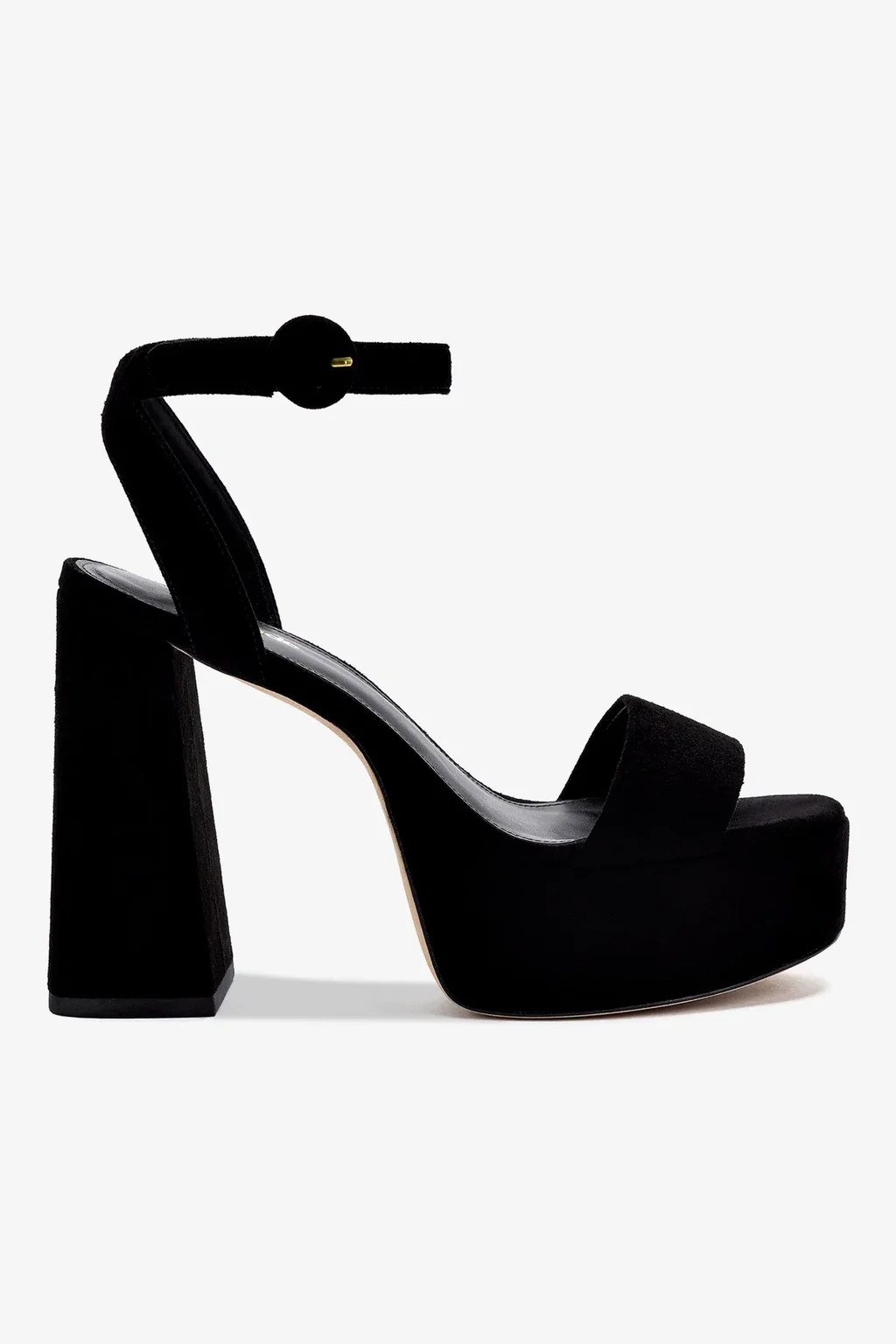 Dolly Sandal In Black Suede | Larroude
