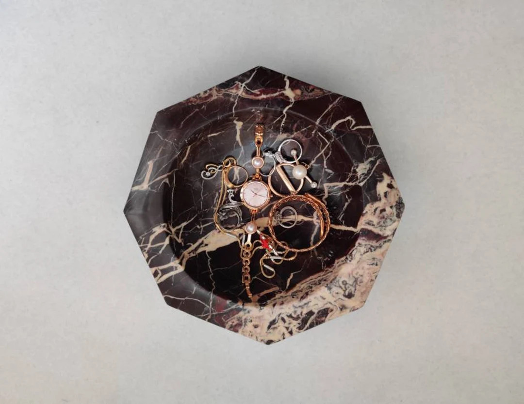 Decorative Marble Catch Hall Bowl , Natural Veined Marble Bowl , Fruit Bowl, Jewellery Dish Bowl,... | Etsy (CAD)