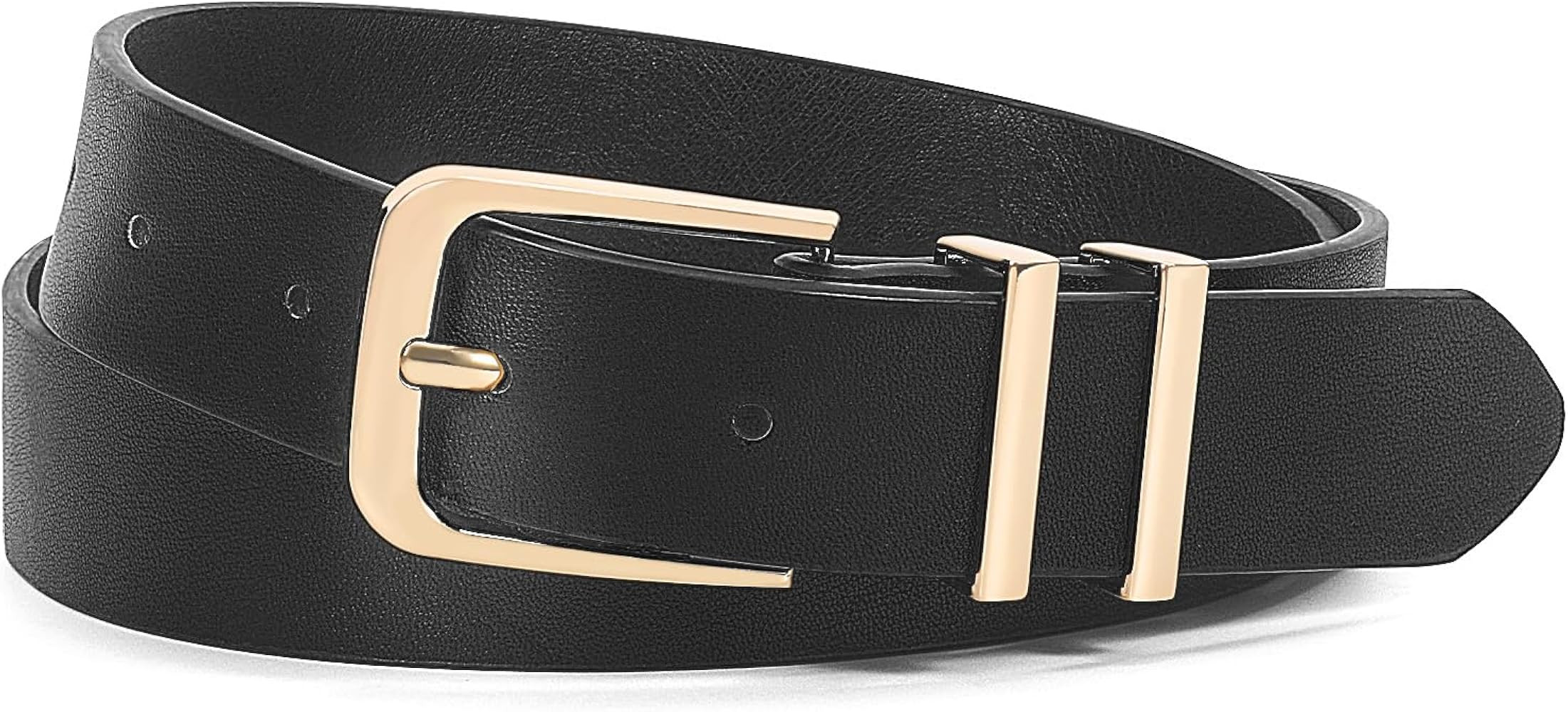 WHIPPY Women Casual Leather Belt for Jeans Pants, Fashion Ladies Girls Waist Dress Belt | Amazon (US)