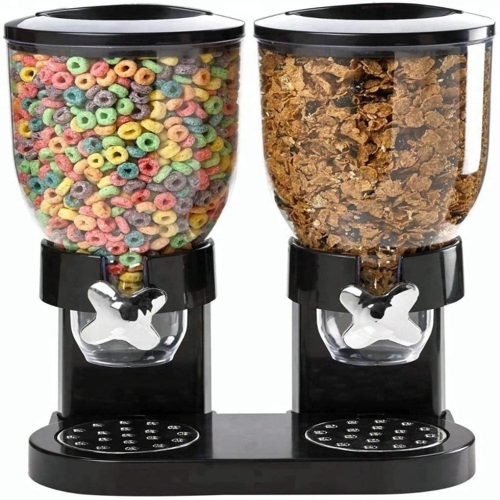 Dry Food and Cereal Dispenser, Double Food Storage with airtight Dual Control Container and Organ... | Walmart (US)