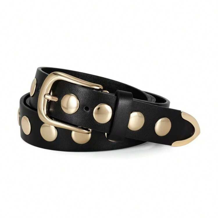 1 Piece Fashion Punk Style Wicker Stud Fashion Women's Belt Street Dress Jeans Versatile Slacks Belt Party Banquet Festival Versatile Piece | SHEIN