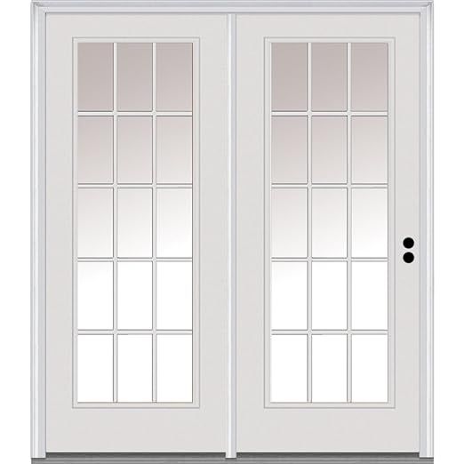 National Door Company Z001643L Steel, Primed, Left-Hand Inswing, Center Hinged Patio, Clear Glass... | Amazon (US)