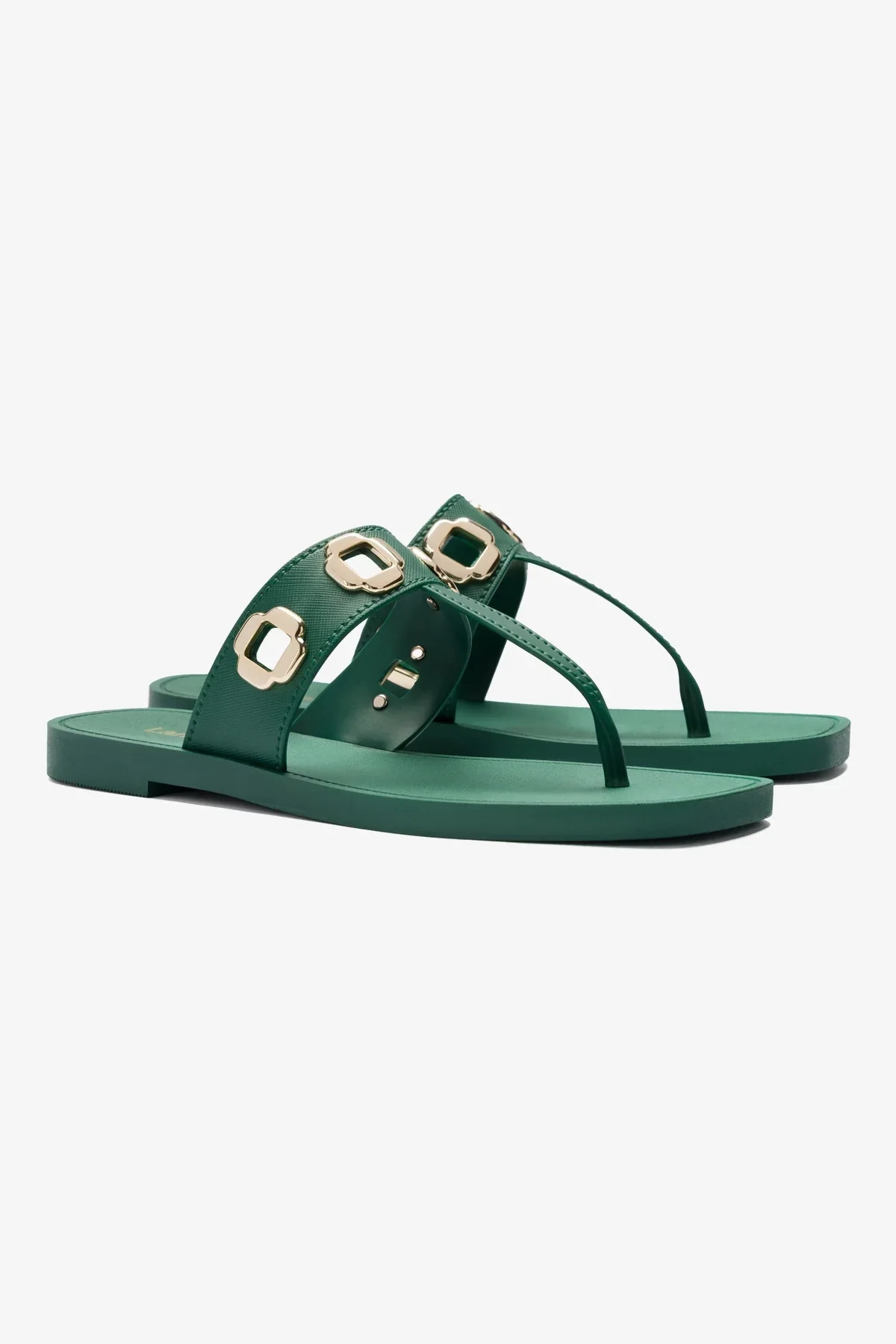 Milan S In Emerald PVC | Larroude