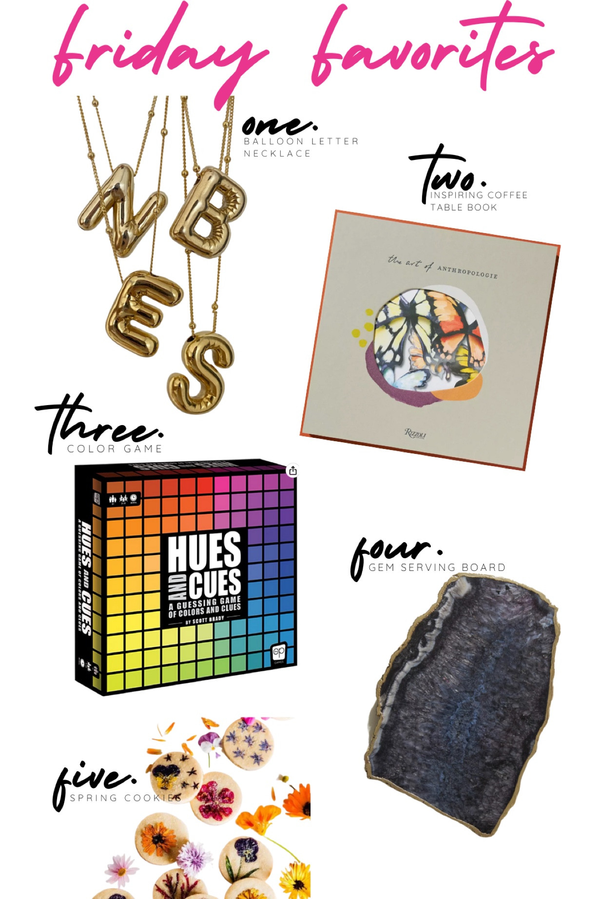 A few Friday favorites for spring and some random things I bought this week! You need this color game for the kids over spring break and I am
So obsessed with this balloon letter necklace 

#LTKhome #LTKfamily