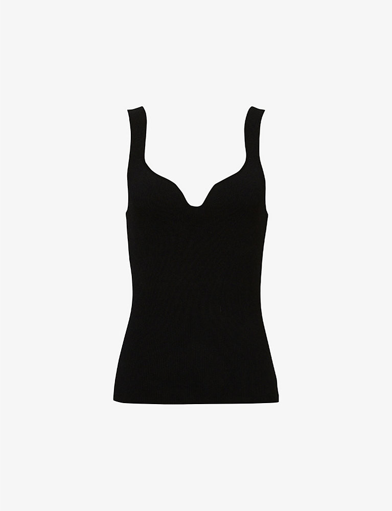 Daisy sweetheart-neckline woven vest top | Selfridges