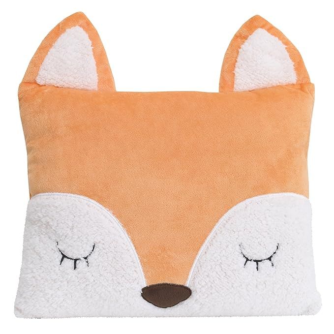 Little Love by NoJo – Square Shaped Fox Plush Decorative Pillow With Embroidery, Decorative Nur... | Amazon (US)