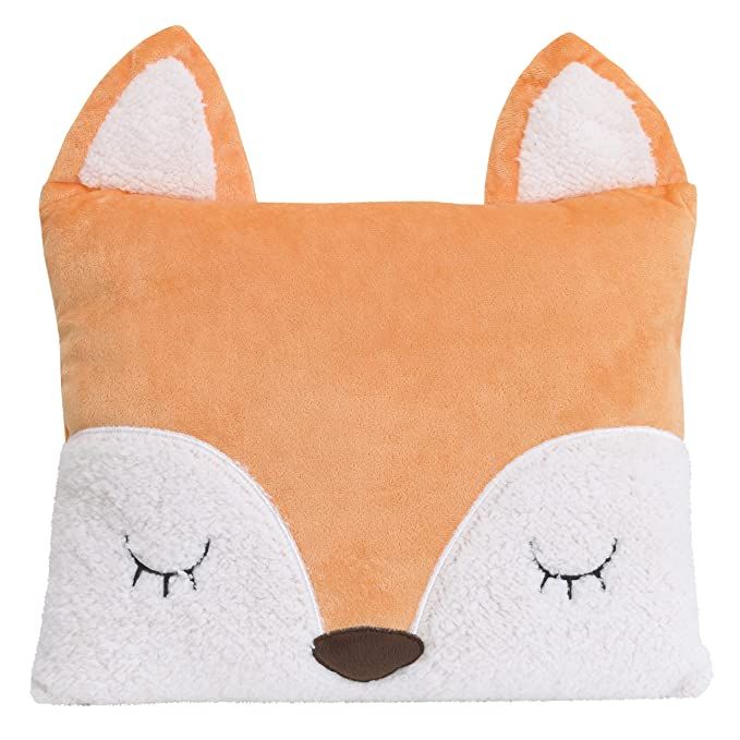 Little Love by NoJo – Square Shaped Fox Plush Decorative Pillow With Embroidery, Decorative Nur... | Amazon (US)