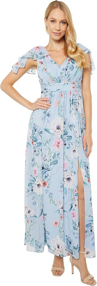 Adrianna Papell Petite Printed Chiffon Gown | Amazon (US)