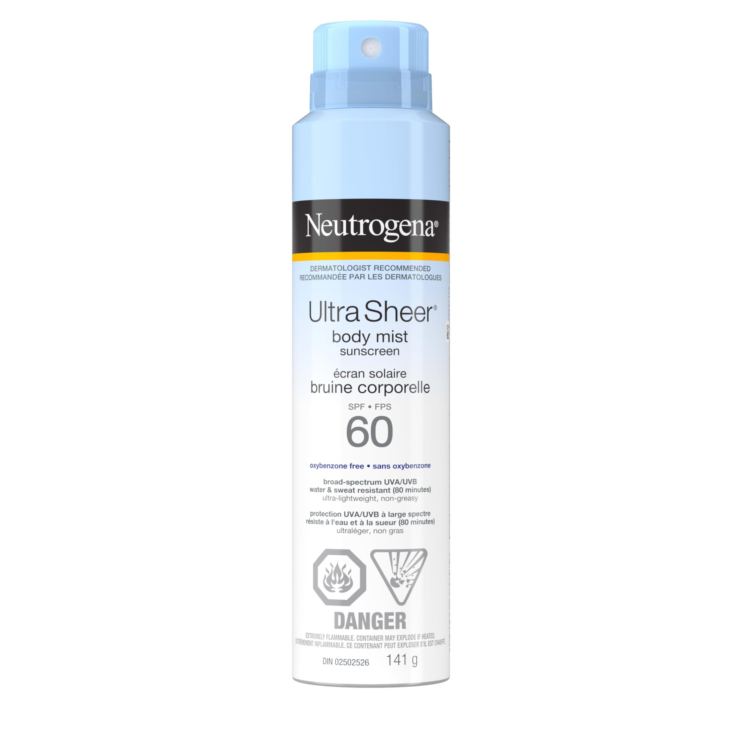 Neutrogena Ultra Sheer Body Mist Sunscreen SPF 60 - Lightweight Spray with Broad Spectrum UVA/UVB... | Amazon (CA)