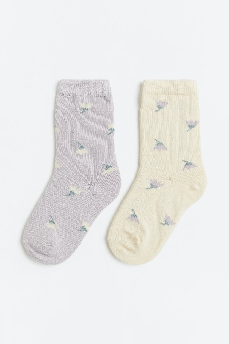 2-pack Jacquard-knit Socks | H&M (US + CA)
