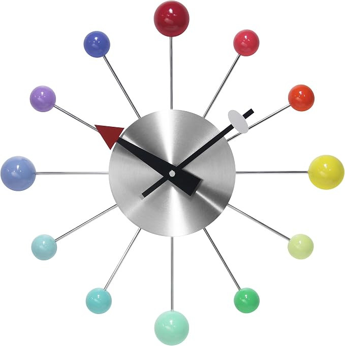 Infinity Instruments LTD. Orb Spoke Starburst Wall Clock, Rainbow, 15" | Amazon (US)