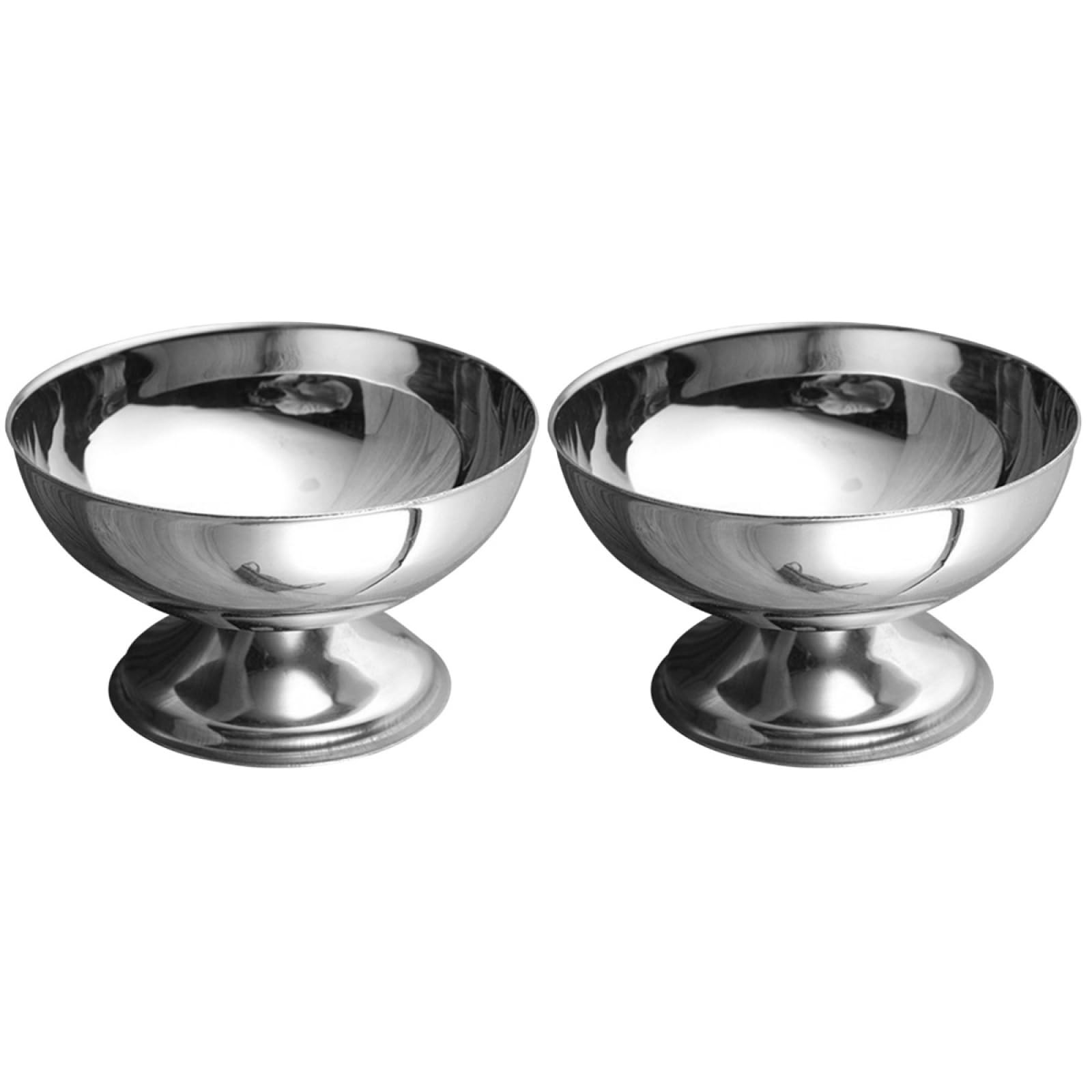 Cabilock Stainless Steel Ice Cream Bowls 4 Inch Small Footed Dessert Bowls Non-Slip for Sorbet Mo... | Amazon (US)
