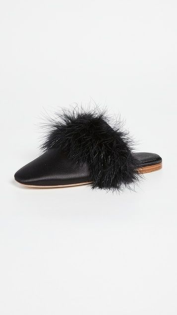 Manon Mules with Detachable Feathers | Shopbop