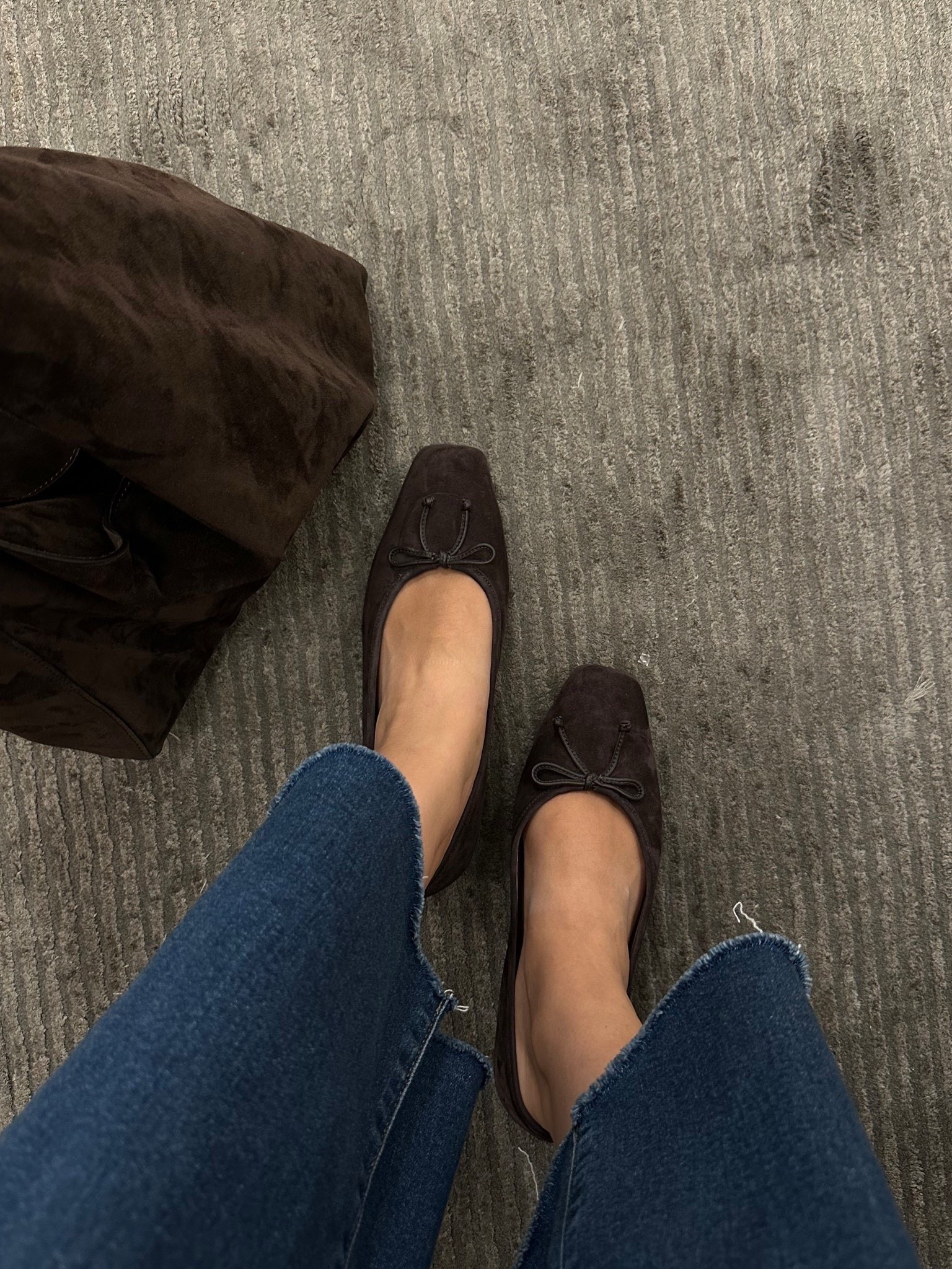 Chocolate brown suede ballet flats on sale for under $70 at Nordstrom 

Cole haan — does run big, if between sizes, go down half a size

Nsale / fall staples / under $100 

#LTKSaleAlert #LTKShoeCrush #LTKFindsUnder100