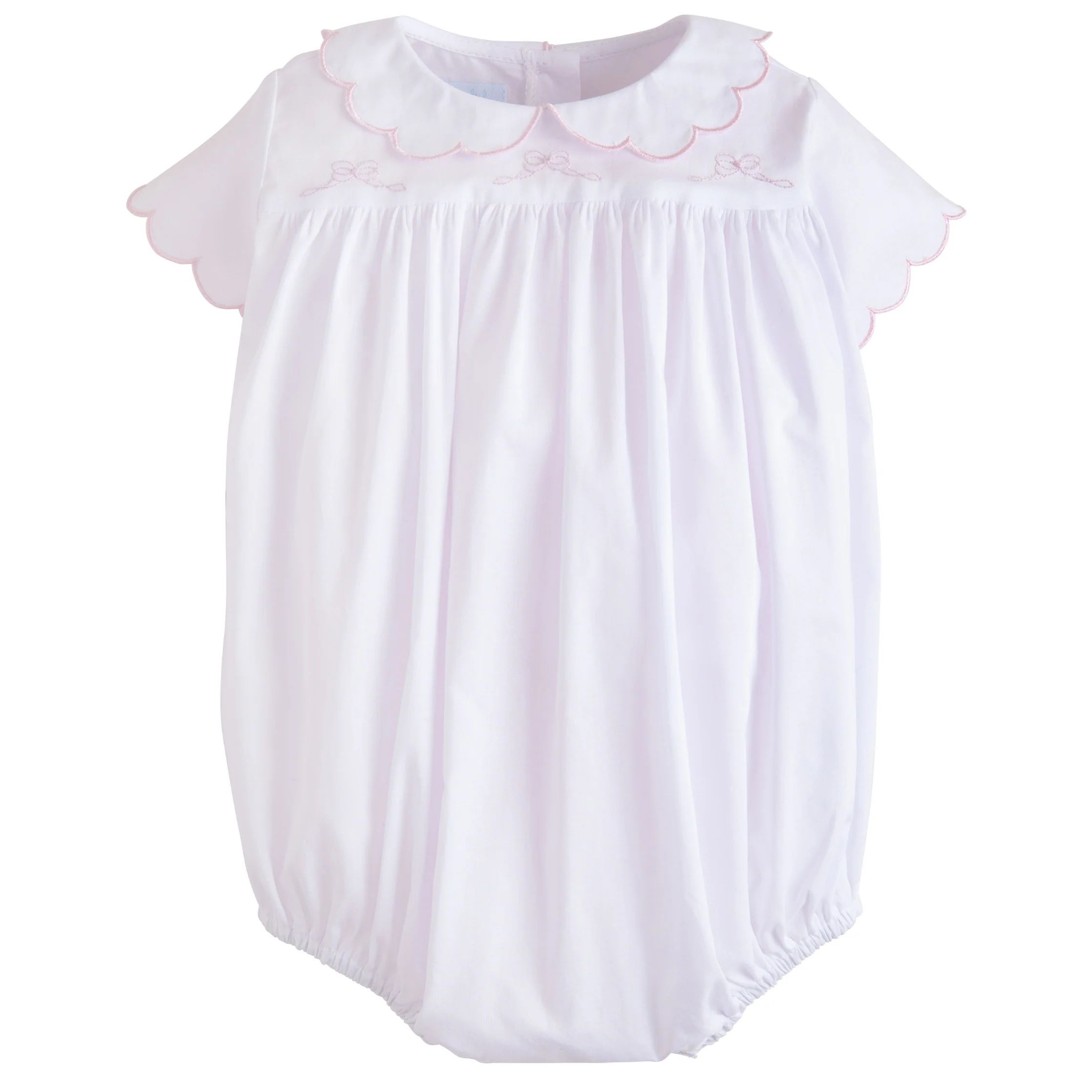 Baby Girl Bubble - Outfit With Embroidered Bows | Little English