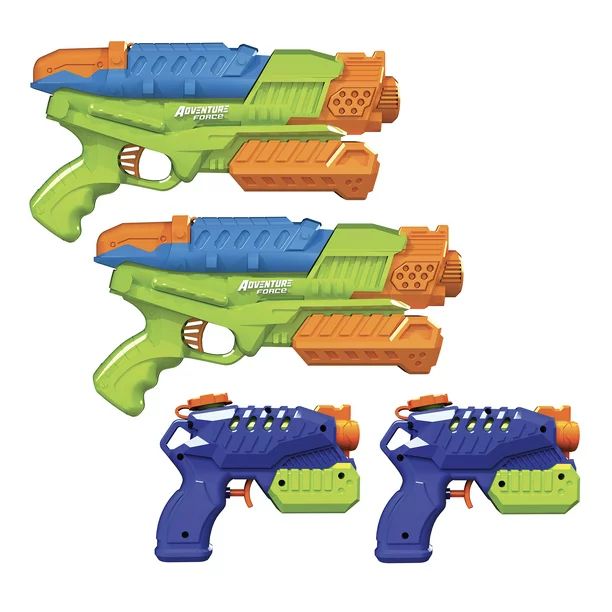 Adventure Force Water Strike Aqua Squad 4-Pack Water Blaster Value Set | Walmart (US)