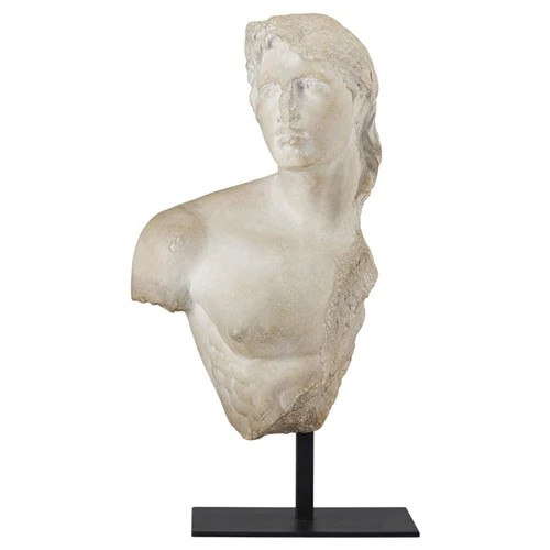 Julien French Country Beige Greek Torso Sculpture | Kathy Kuo Home