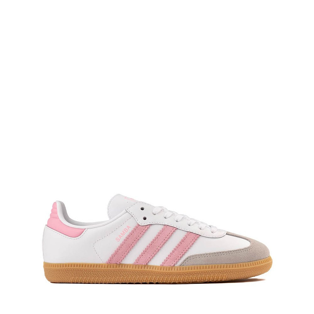 adidas Samba OG Athletic Shoe - Big Kid - White / Light Pink / Gum | Journeys