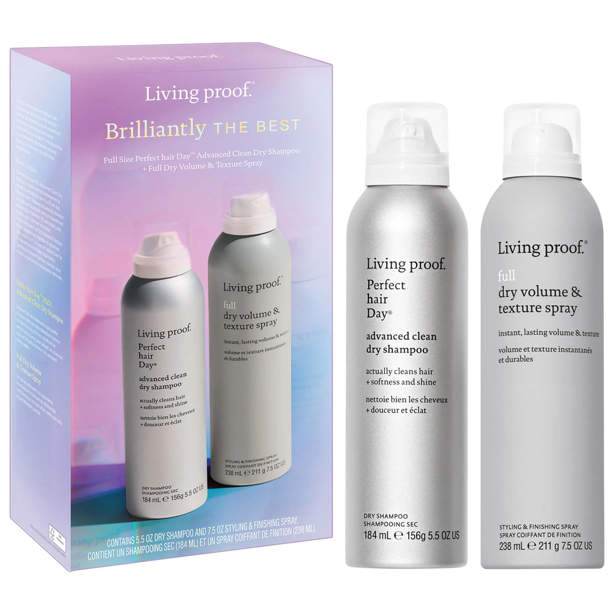 Living Proof (PhD) Advanced Clean Dry Shampoo + Volume and Texture Spray Hair Set | Sephora (US)