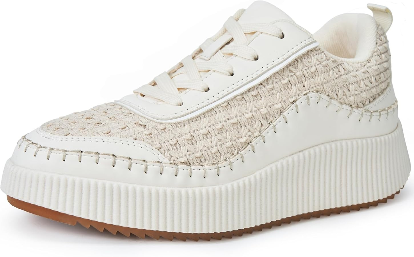 Women Crochet Platform Chunky Sneakers Comfortable Casual Tennis Shoes Fashion Sneaker Chunky Wal... | Amazon (US)