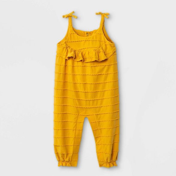 Baby Girls' Textured Romper - Cat & Jack™ Yellow | Target
