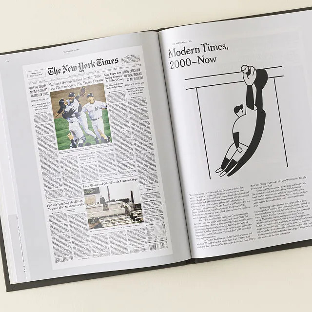 New York Times Custom Baseball Book | UncommonGoods