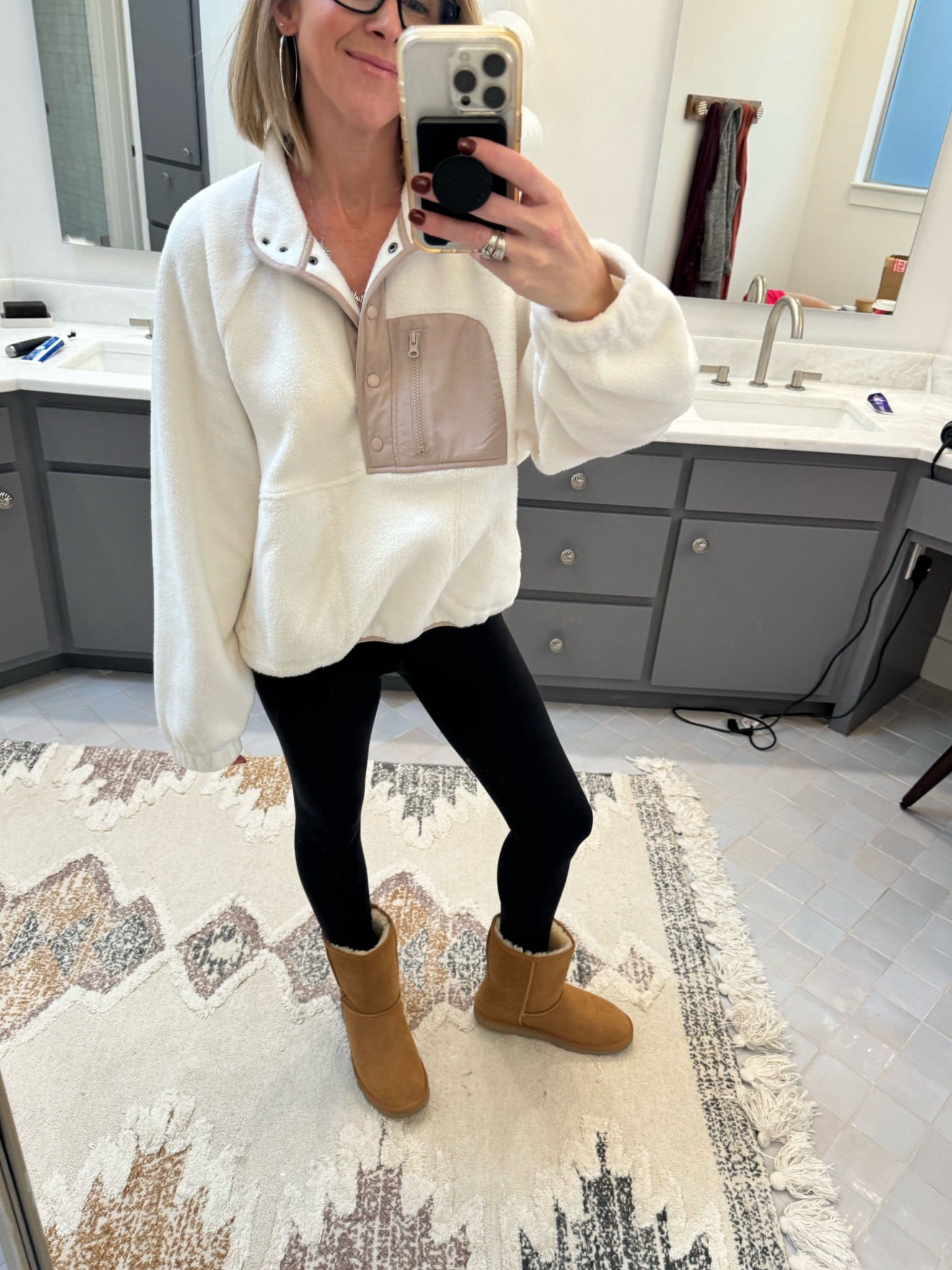 My cozy winter outfit! It’s about to get super cold here in Dallas. The pullover I’m wearing is from Walmart but totally looks like something you’d find from The North Face. Note that I did size up in this and went with a medium. I’m wearing an XS in the black leggings.

#LTKfindsunder50 #LTKover40 #LTKstyletip