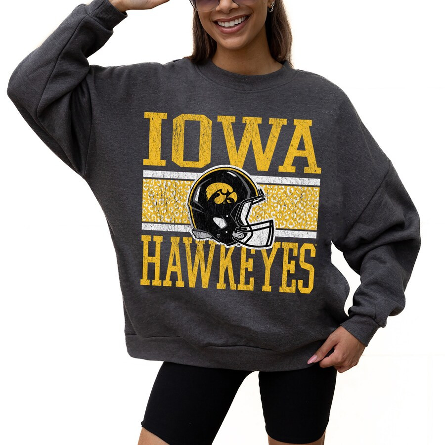 Iowa Hawkeyes Gameday Couture Women's Premium Fleece Pullover Sweatshirt - Charcoal | Fanatics