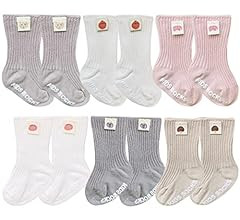 QandSweet Baby Boy Combed Cotton Socks Toddler Ankle Sock Non-Skid for Newborn Infant Childrens | Amazon (US)