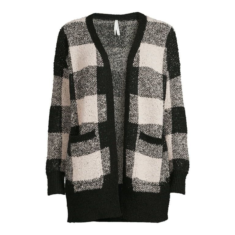 Dreamers by Debut Women's Open Front Print Cardigan Sweater, Midweight | Walmart (US)