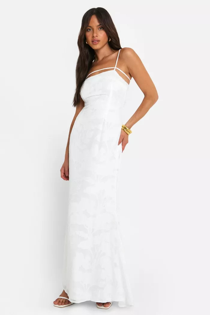 Texture Strappy Maxi Dress | boohoo (US & Canada)