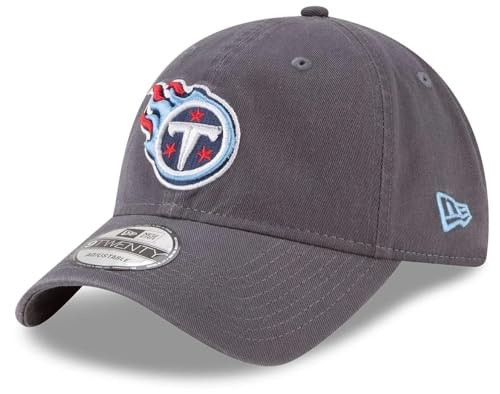 New Era NFL Core Classic 9TWENTY Graphite Adjustable Hat Cap - One Size (US, Alpha, One Size, Tennessee Titans) | Amazon (US)