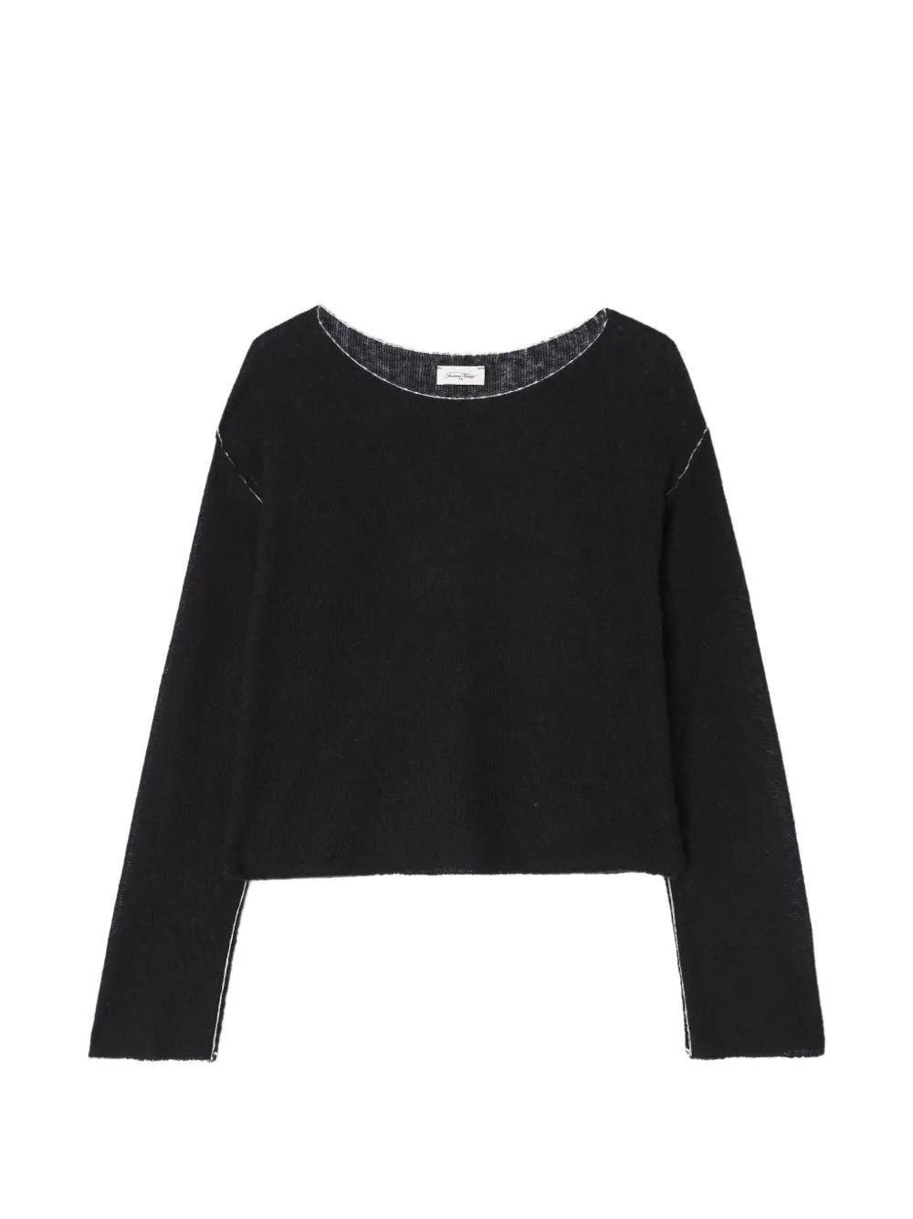 American Vintage Bodyrow boat-neck sweater - Black | Farfetch Global