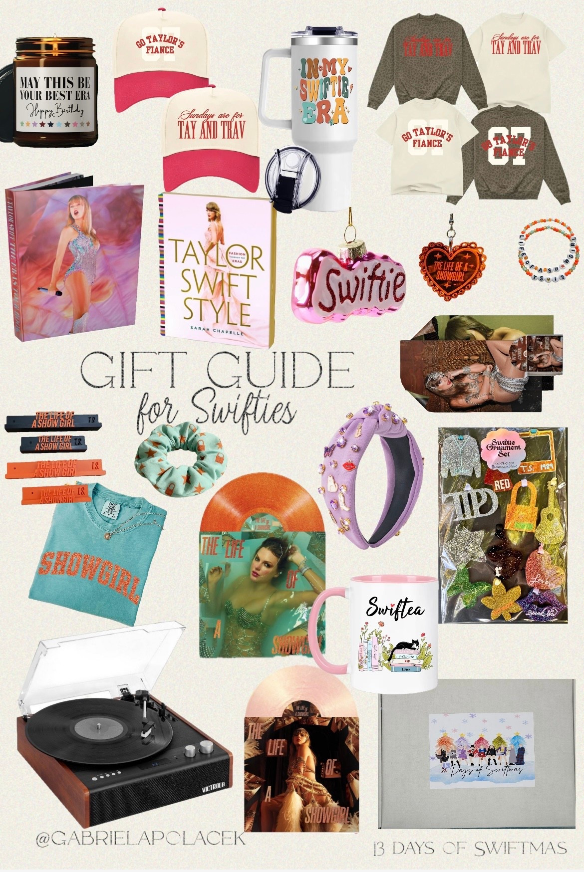 Everyone is in their Showgirl era!! Gift guide for Swifties! 

NEW TS CD Wall Display | Vinyl Record Stand | Showgirl era friendship bracelets | Swifty Candle Gift Taylor Best Era Birthday Candle Present Eras Soy Wax Candle| Life of a Showgirl Fan-Made Bracelets Charming Friendship Bracelet | Tay & Trav Trucker Hats | Tay & Trav T- Shirt + Crewneck | Taylor Swift - The Life of a Showgirl: It's Rapturous Album Edition CD With Poster | Taylor Swift - The Life of a Showgirl: It's Beautiful Album Edition CD With Poster | Swiftie "The Eras" Christmas Ornament Set OR Individual 


#LTKParties #LTKFamily #LTKGiftGuide #LTKHoliday #LTKFindsUnder50