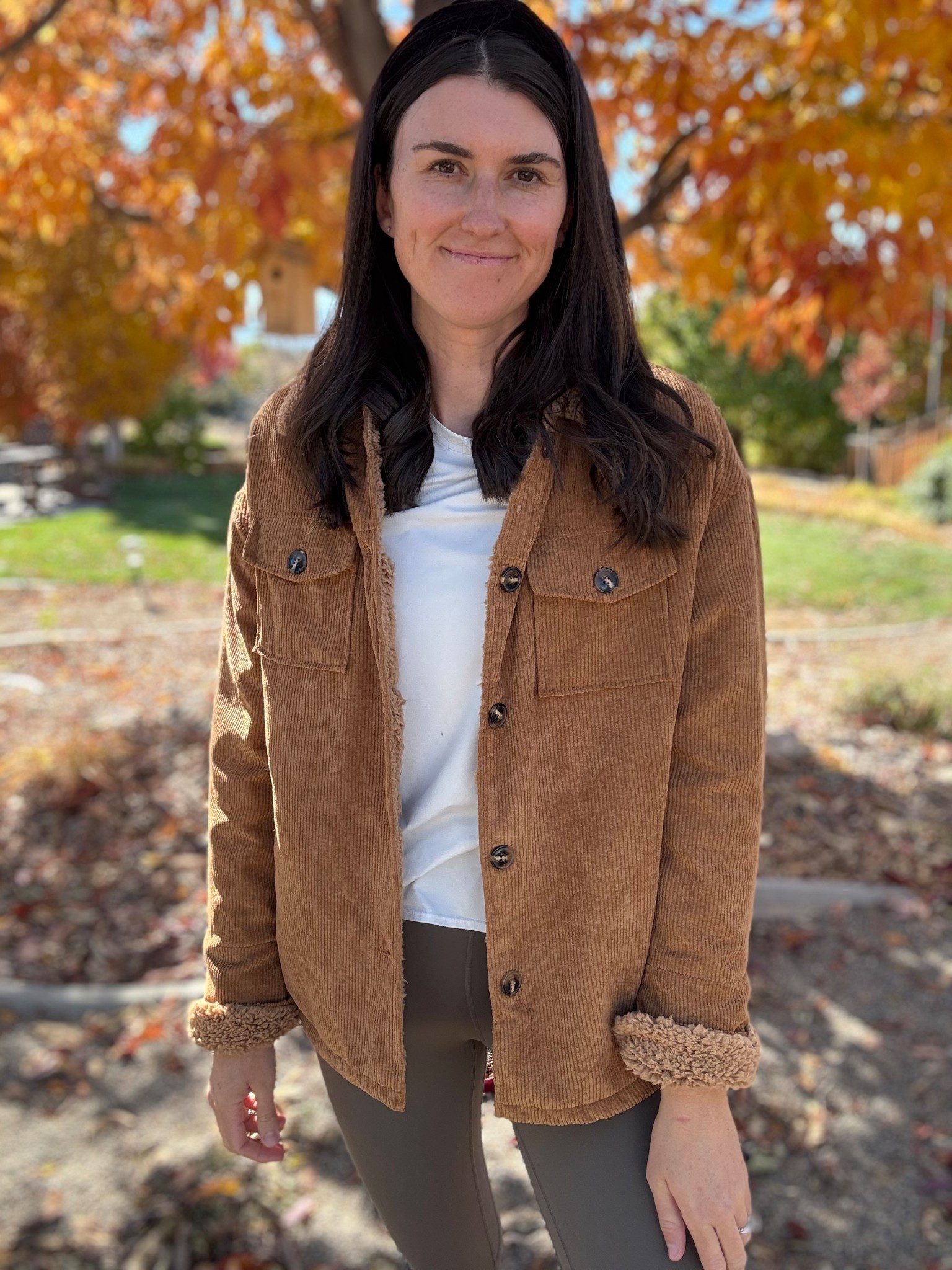 Such a classic fall jacket! Corduroy fleece jacket in the brown. Wearing a medium and it runs TTSS

#LTKGiftGuide #LTKOver40 #LTKTall