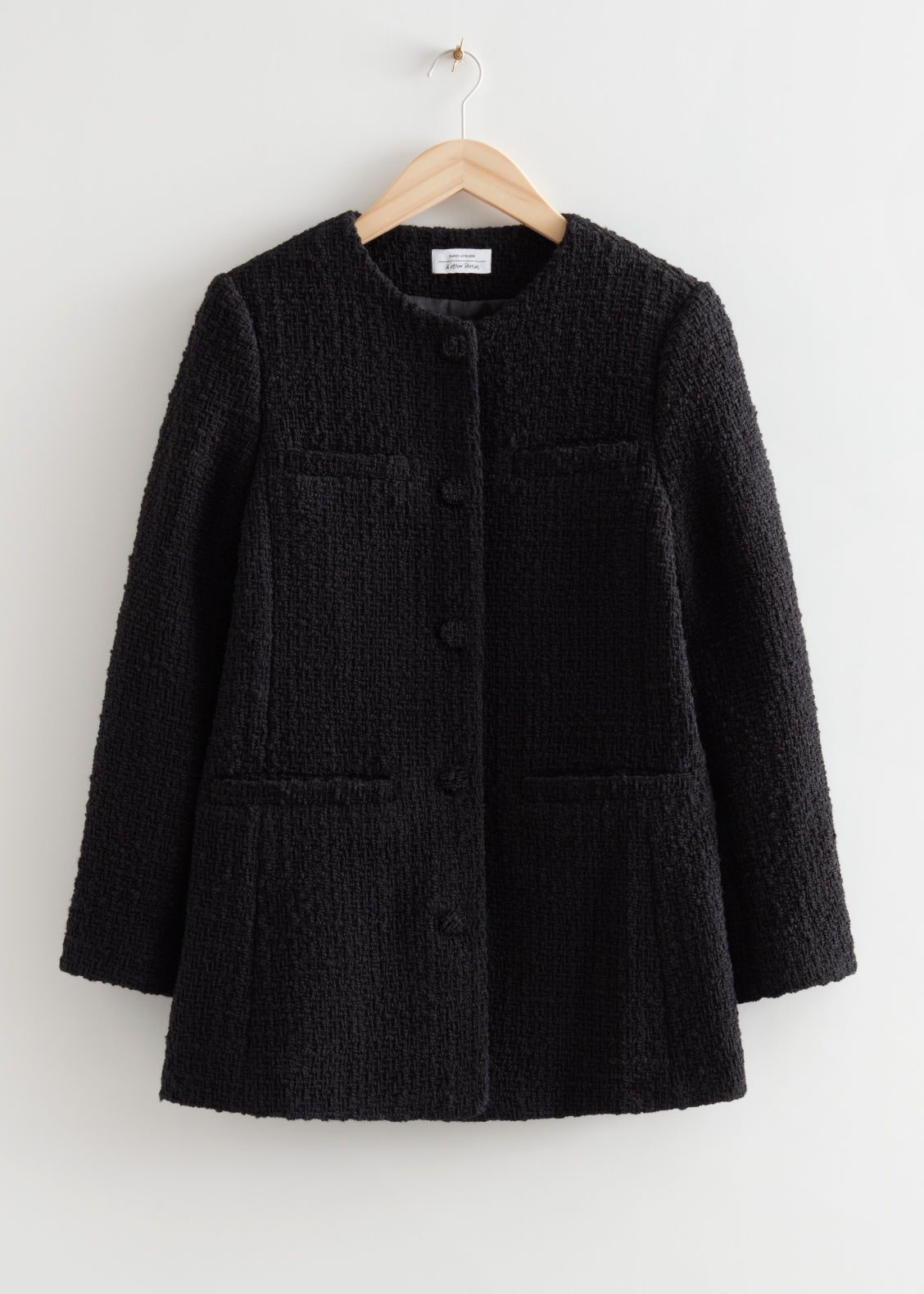 Buttoned Tweed Jacket - Black - & Other Stories GB | & Other Stories (EU + UK)