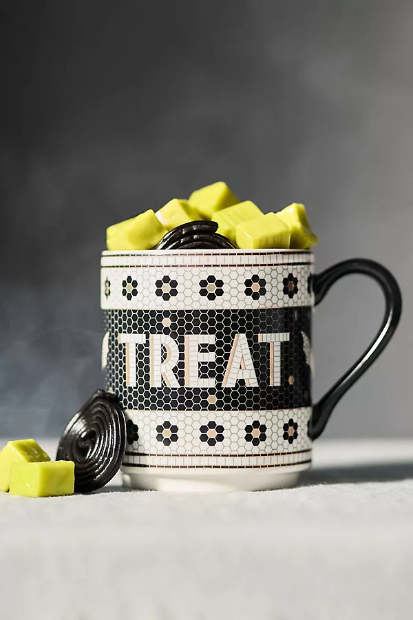 The Bistro Tile Stoneware Mug: Halloween Edition | Anthropologie (US)