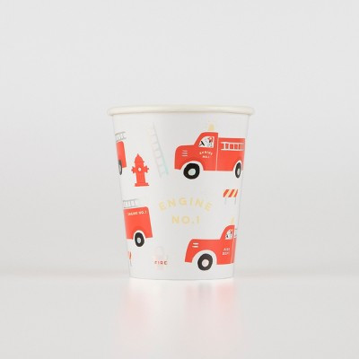 Meri Meri Fire Truck Cups (Pack of 8) | Target