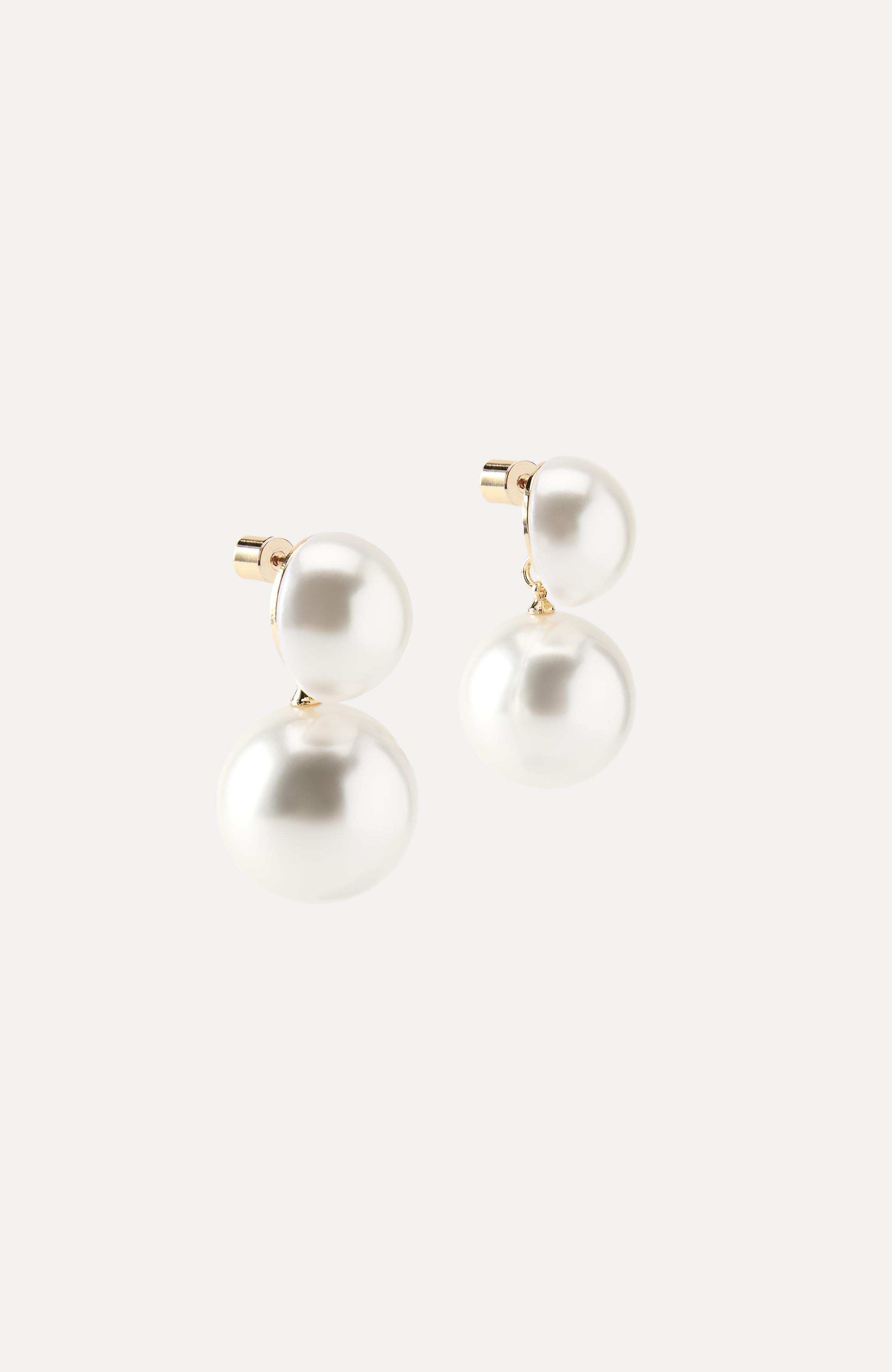 DOUBLE PEARL EARRINGS | Zara US