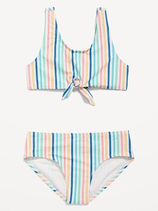 Tie-Front Bikini Swim Set for Girls | Old Navy (US)