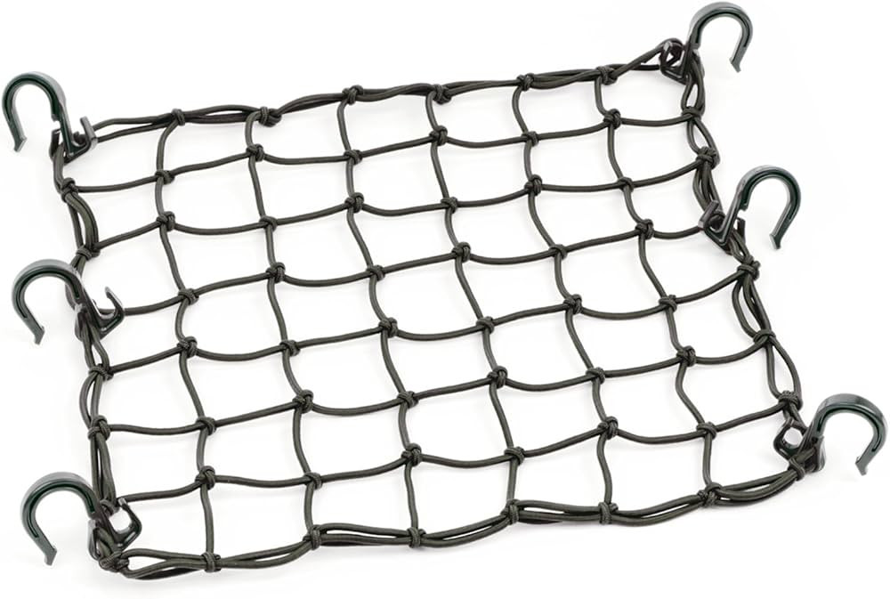 PowerTye 50152 Black 15"X15" Cargo Net featuring 6 Adjustable Hooks & Tight 2"x2" Mesh | Amazon (US)
