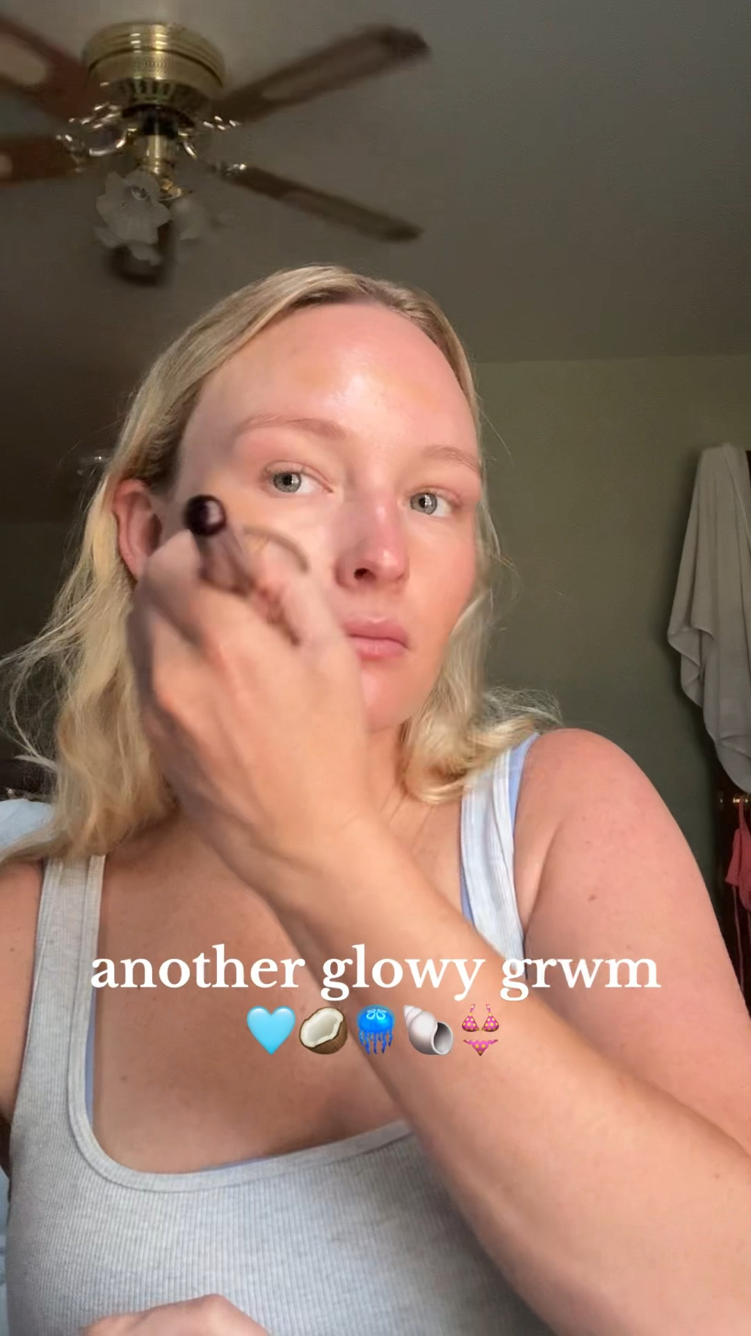 Saie super glowy gel 
Charlotte tilbury glow tint shade 6
Saie slip tint concealer shade 3 
Cali ray sun drip bronze drops 
Rhode pocket blush in tan line 

Glowy makeup, glowy skin, simple makeup routine, Rhode blush, sunburn look 

#LTKSaleAlert #LTKBeauty #LTKSeasonal