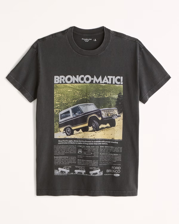 Men's Bronco Graphic Tee | Men's Tops | Abercrombie.com | Abercrombie & Fitch (US)