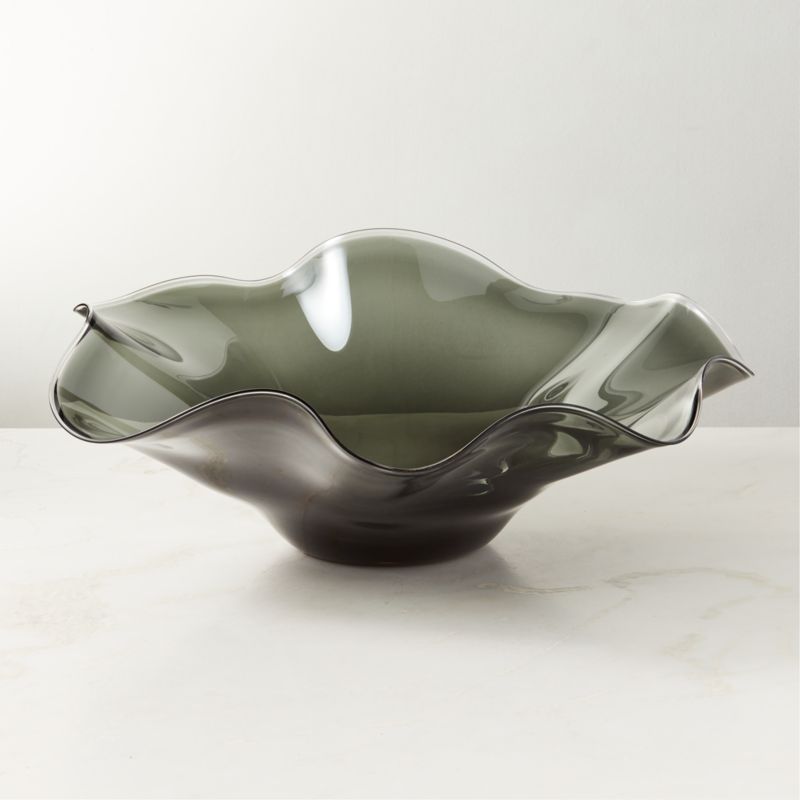 Semele Grey Smoked Glass Decorative Bowl + Reviews | CB2 | CB2