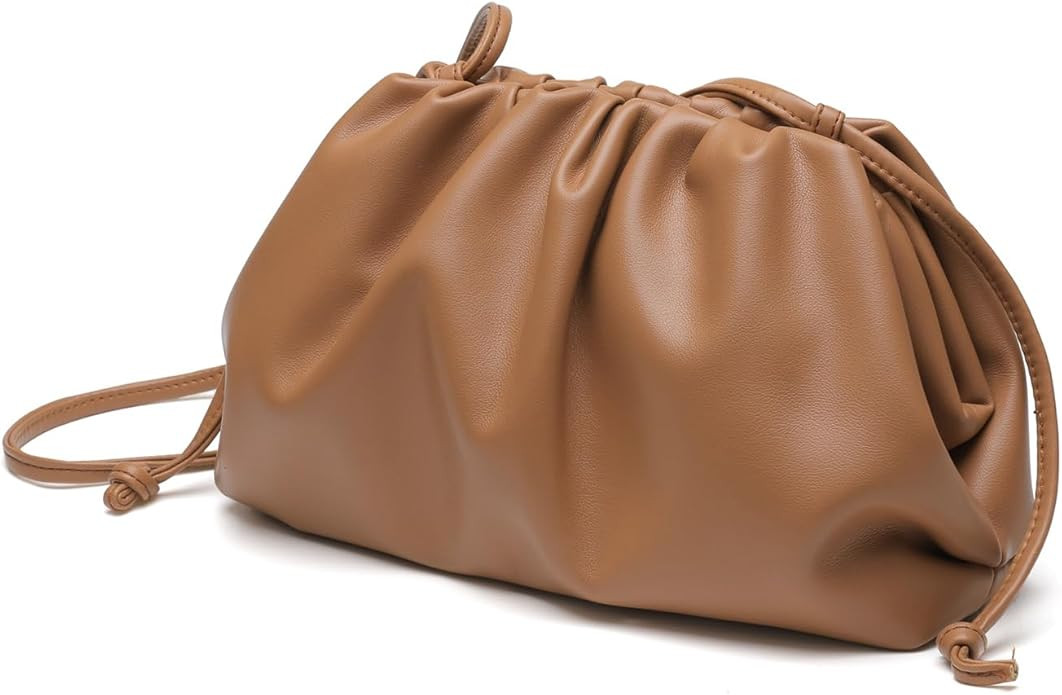 Huralona Dressy Pleated Vegan Leather Clutch Purse Super Soft Cloud Dumpling Clutch Bag for Women... | Amazon (US)